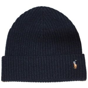 Dark Blue Ralph Lauren Polo Beanie Hat
